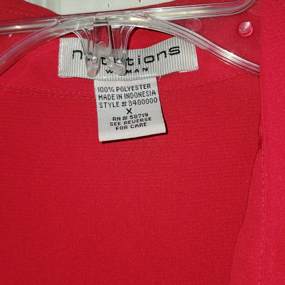 Red Notations Blouse - Picture 3 of 5